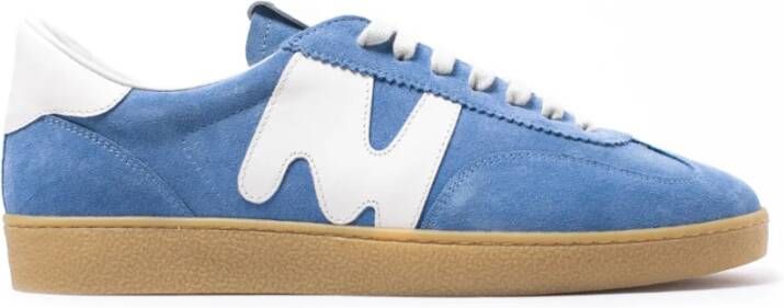 Msgm Lichtblauwe Retro Trainer Sneakers Blue Heren