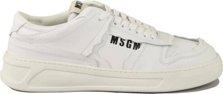 Msgm Rubberen Zool Sneakers White Heren