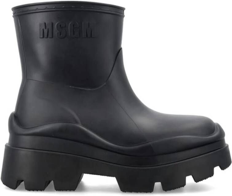 Msgm Zwarte Regenlaarzen Stijlvol en Droog Black Dames