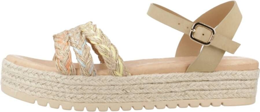 Mtng Platte Sandalen voor Vrouwen Beige Dames