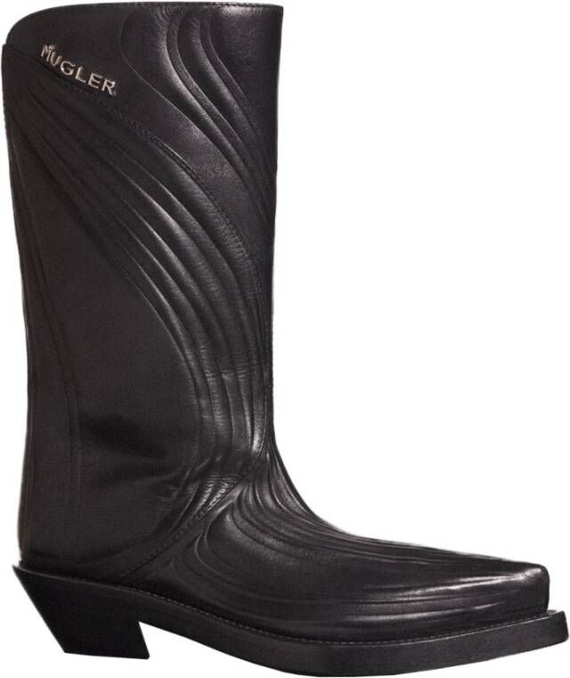 Mugler Stijlvolle Cowboy Boots voor Vrouwen Black Dames