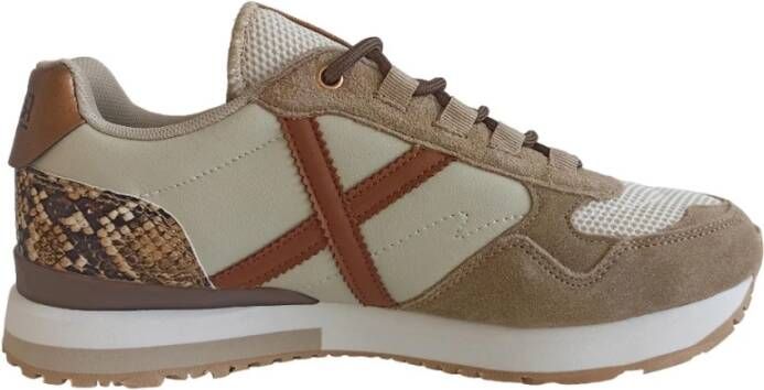 Munich Beige Casual Textiel Sneakers Beige Dames