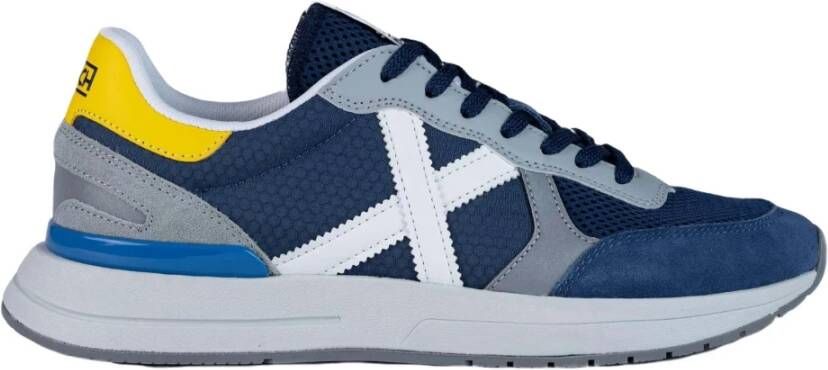 Munich Blauwe Casual Textiel Sneakers oor Heren Multicolor Heren