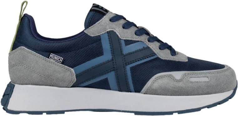 Munich Blauwe Sportieve Textiel Sneakers Blue Heren