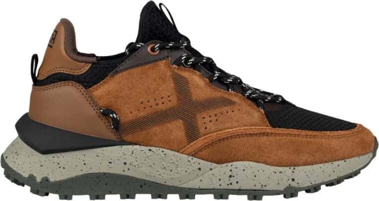 Munich Bruine Sportieve Textiel Sneakers Brown Heren