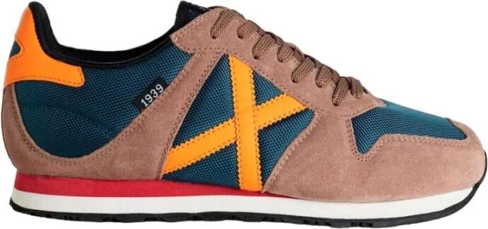 Munich Casual Bruine Textiel Sneakers Multicolor Heren