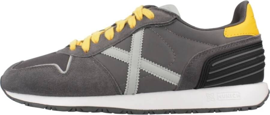 Munich Sportieve Grijze Textiel Sneakers Gray Heren