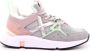 Munich Dames Clik 41 Sneakers in Grijs Roze Leer Mesh Grijs Dames - Thumbnail 1