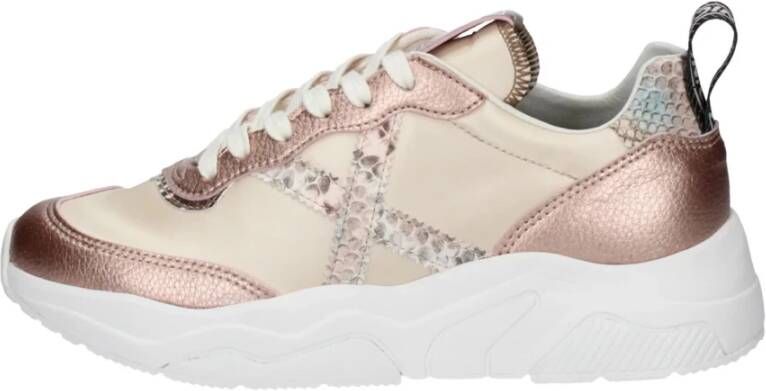 Munich Leren Sneaker met Contrastdetails Multicolor Dames