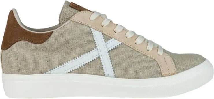 Munich Rete Tennissneaker Retrostijl Beige Heren