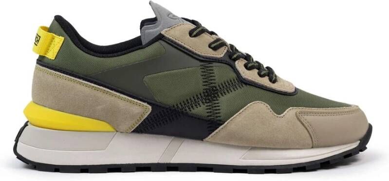 Munich Retro-sportieve Pulsar Sneakers in Khaki Multicolor Heren