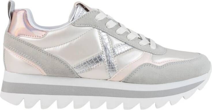 Munich Ripple Wit Grafisch Sportieve Sneaker Gray Dames