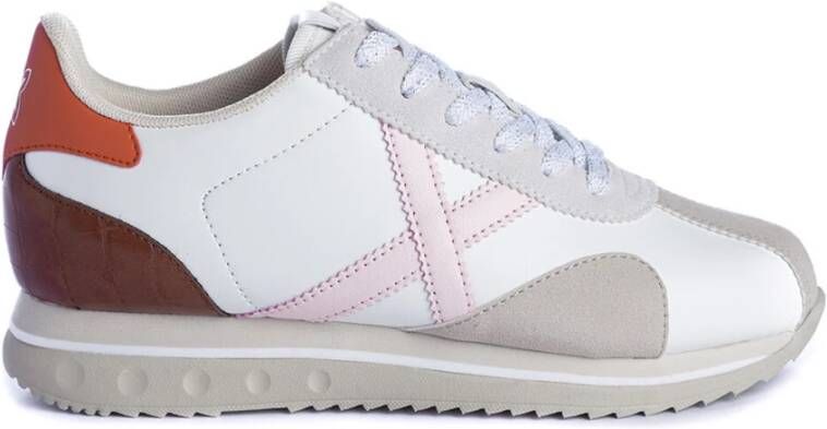 Munich Witte Dames Sneakers met Dubbele Zool White Dames