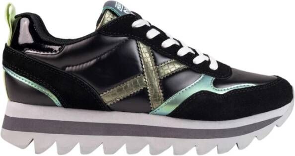 Munich Zwarte Ripple Sneakers voor Vrouwen Black Dames