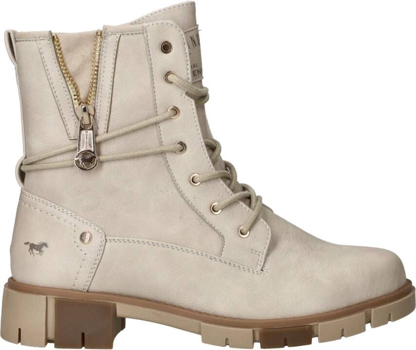 mustang Ivoor Veterboot Beige Dames