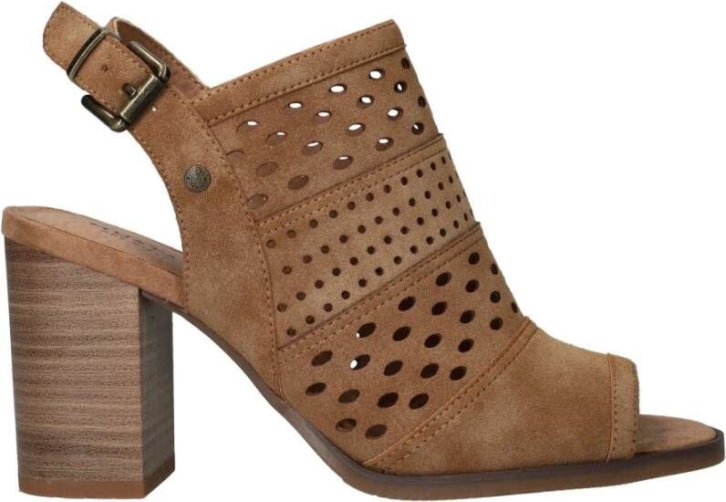 Mustang Geperforeerde Cognac Sandalette Brown Dames