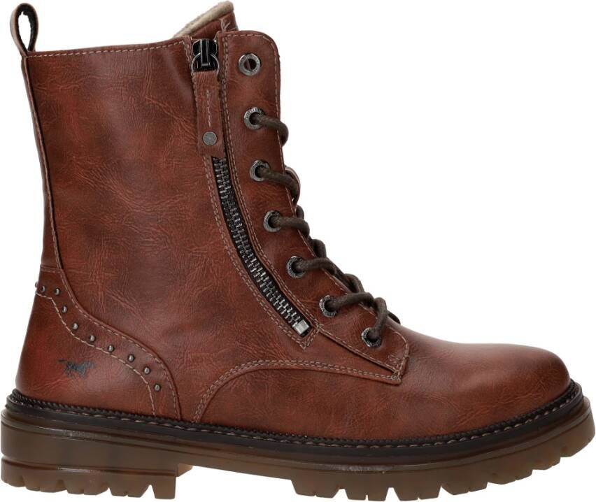 mustang Stijlvolle bruine veterschoenen voor dames Brown Dames