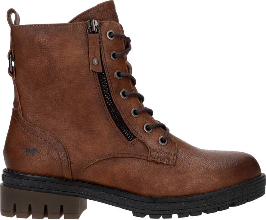 mustang Stijlvolle bruine veterschoenen voor dames Brown Dames