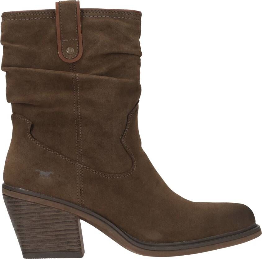 mustang Westerse Stijl Enkellaars voor Dames Brown Dames