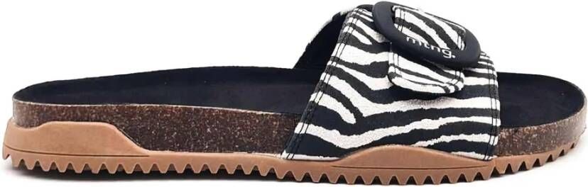 mustang Zebra Sandalen Black Dames