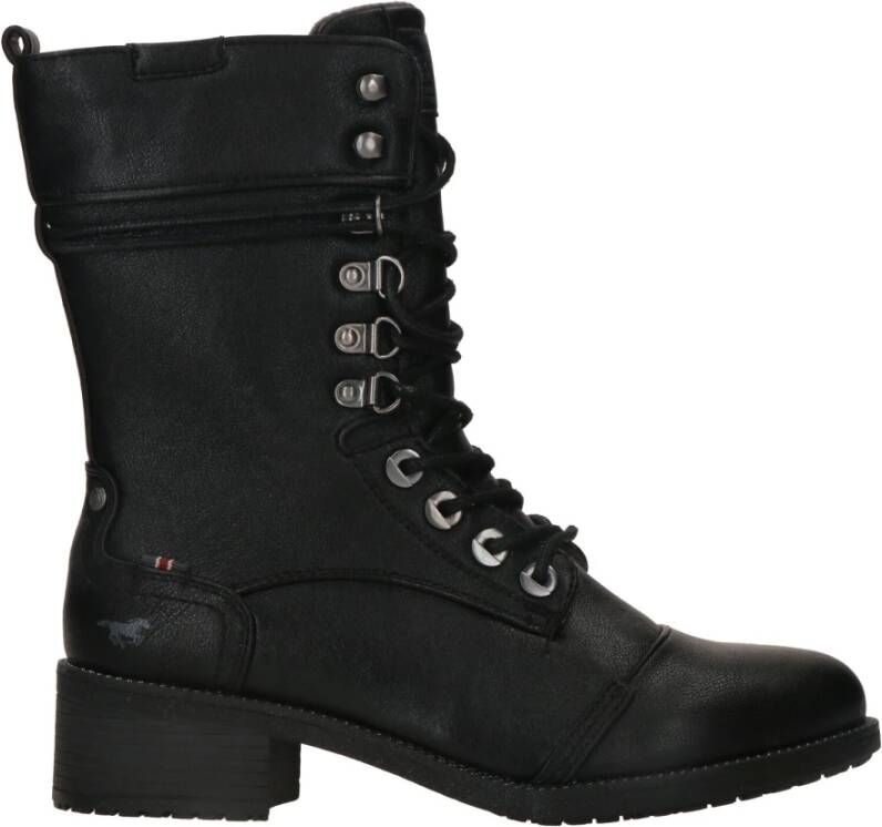 mustang Zwarte Winter Dames Enkellaars Black Dames