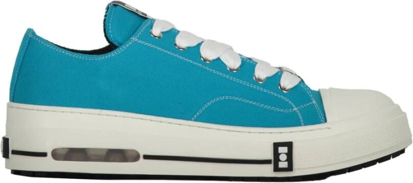 Nahmias Canvas sneakers met contrasterende kleurstiksels Blue Heren