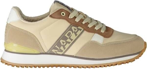 Napapijri Beige Polyester Sneaker met Contrastdetails Beige Heren