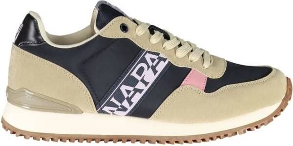 Napapijri Beige Vetersneakers met Contrastdetails Beige Dames