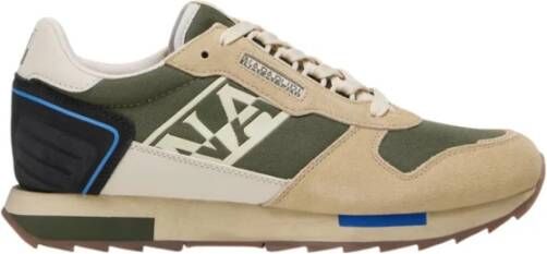 Napapijri Beige Groene Hardloopschoenen Multicolor Heren