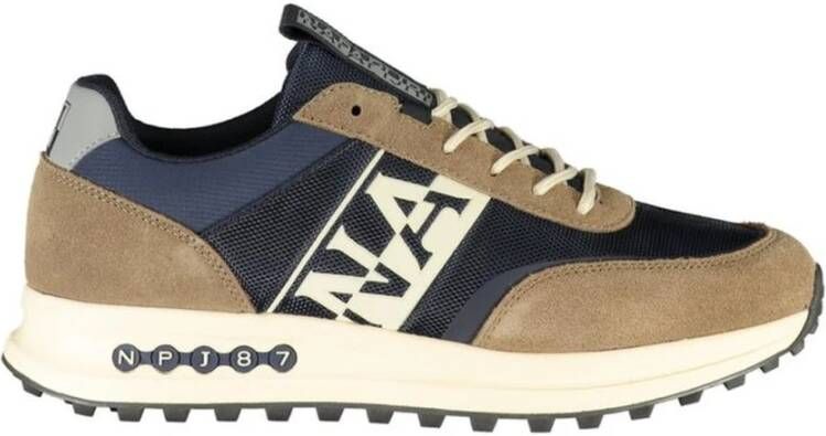 Napapijri Blauwe Dynamische Atletische Sneakers Contrastdetails Multicolor Heren