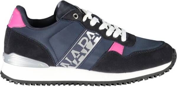 Napapijri Blauwe Sportieve Vetersneakers Blue Dames