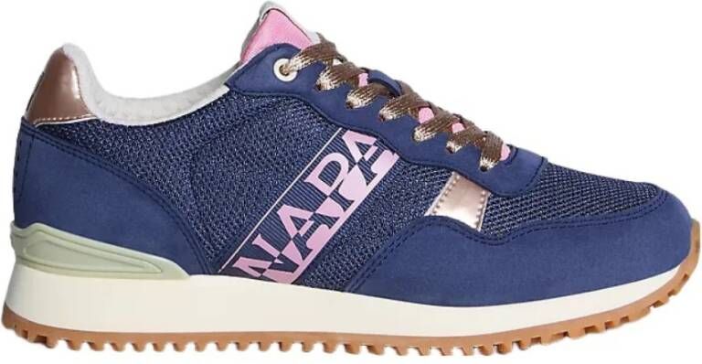 Napapijri Blauwe Technische Stoffen Sneaker Astra Blue Dames