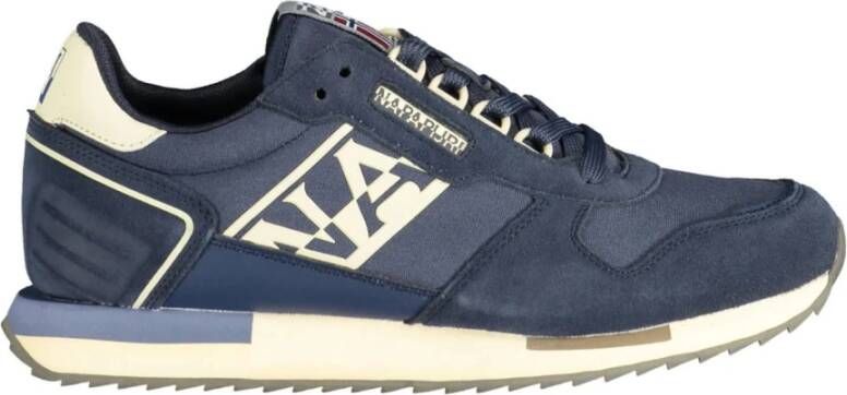 Napapijri Blauwe Polyester Sneaker met Veters en Logo Blue Heren