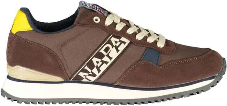 Napapijri Sportieve Bruine Veterschoenen met Contrastdetails Brown Heren