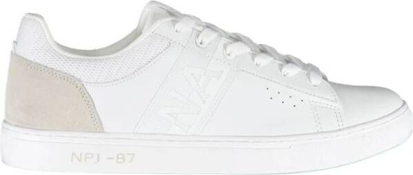 Napapijri Witte Logo Sneaker met Contrasterende Details White Heren