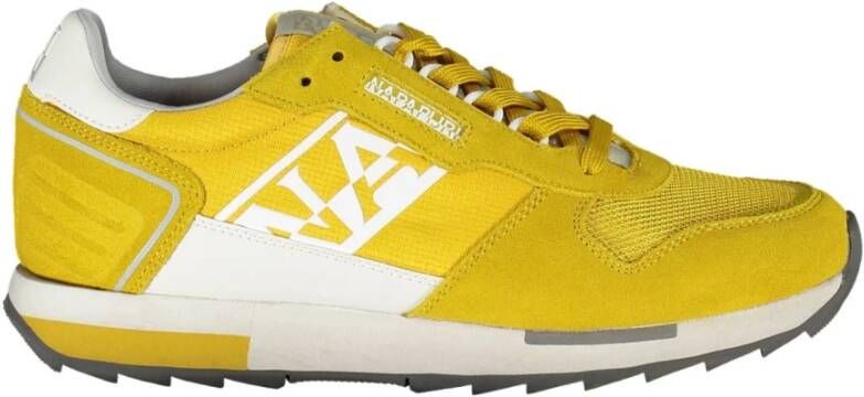 Napapijri Contrasterende Gele Sneaker Met Veters