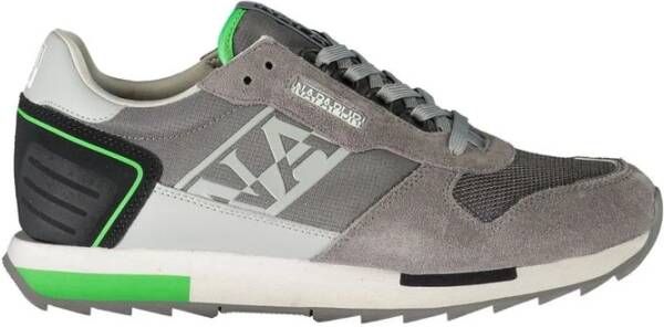 Napapijri Grijze Sneaker met Contrastdetails Gray Heren