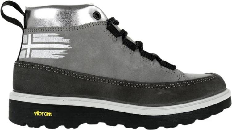 Napapijri Grijze Suède Winter Veterschoenen Gray Dames