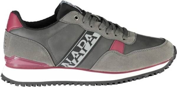 Napapijri Grijze Vetersneakers met Contrasterende Accenten Gray Heren