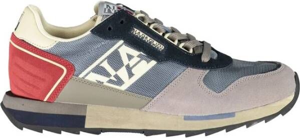 Napapijri Grijze Vetersneakers met Contrastdetails Multicolor Heren