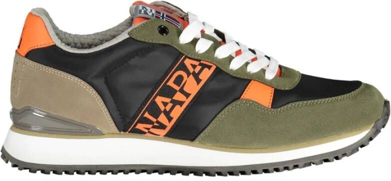 Napapijri Groene Sportieve Veterschoenen met Contrastdetails Multicolor Heren