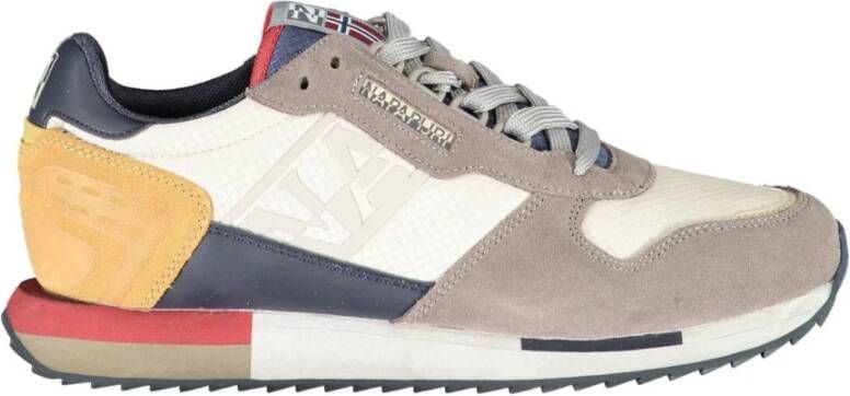 Napapijri Gray Polyester Sneaker Grijs Heren