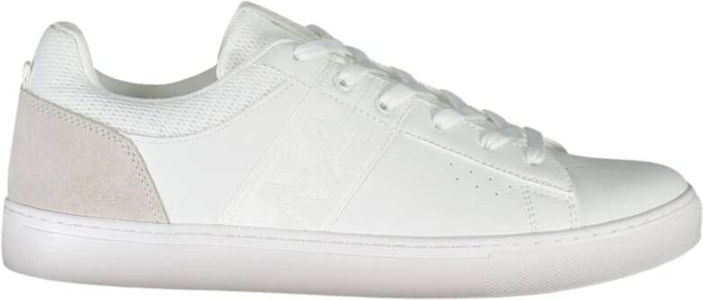 Napapijri Witte Logo Sneaker met Contrasterende Details White Heren