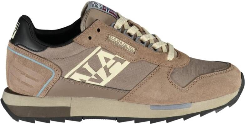 Napapijri Sportieve Veterschoenen Bruin Contrastdetails Brown Heren