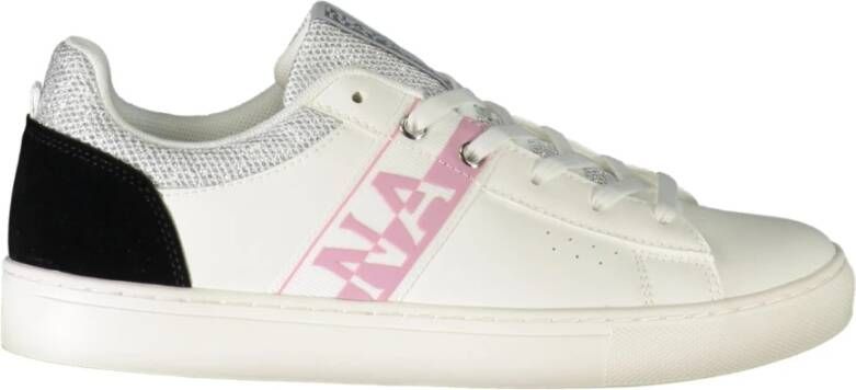 Napapijri Witte verhoogde sneakers met contrasterende accenten White