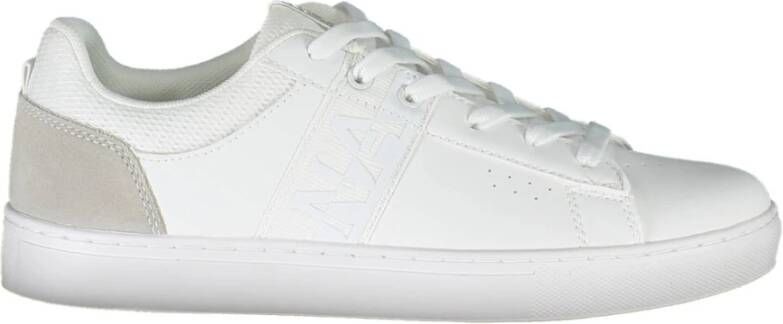 Napapijri Witte verhoogde sneakers met contrasterende accenten White