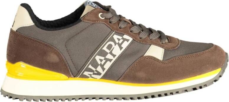 Napapijri Sportieve Vetersneakers met Logo Detail Brown Heren