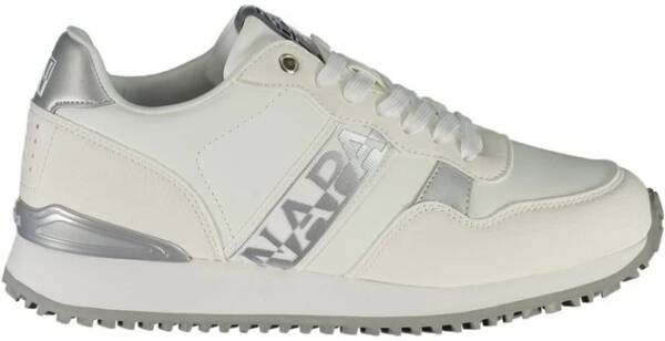 Napapijri Stijlvolle witte vetersneakers met contrastdetail White Dames