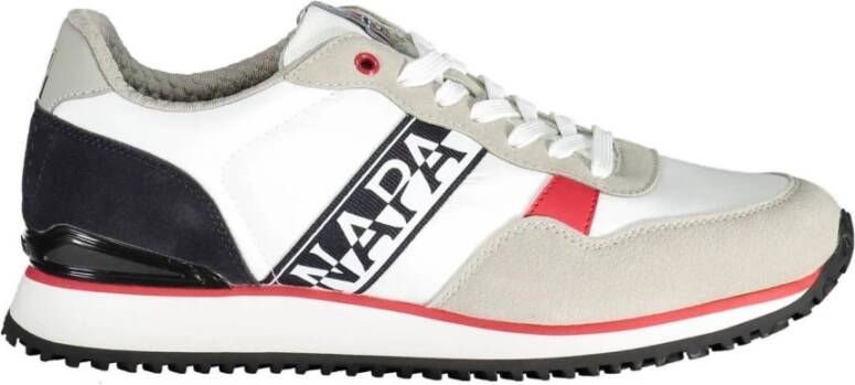 Napapijri Witte Vetersneakers met Logodetail Multicolor Heren