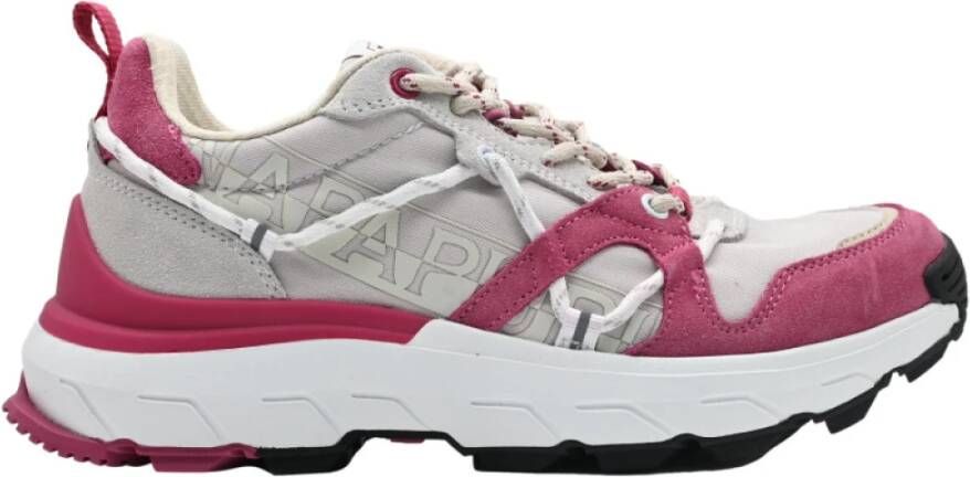 Napapijri Witte Roze Sneakers Hillvert Stijl Multicolor Dames